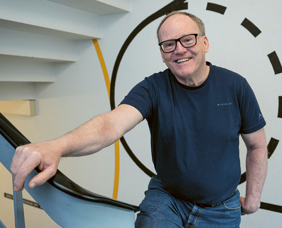 Christophe Botfield, conseiller pédagogique au SEPS: «Tout est bon pour faire bouger les élèves, tant que cela reste ludique et intégré dans leur parcours éducatif.» ARC Jean-Bernard Sieber