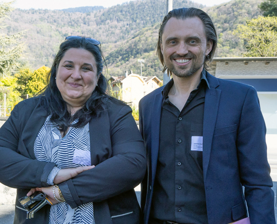Anna Russo (Plate-Forme Jeunesse) et Valentin Zapf, référent AMP des écoles obligatoires du Chablais, organisateurs du programme Immersio, en avril dernier. Julia Klifa